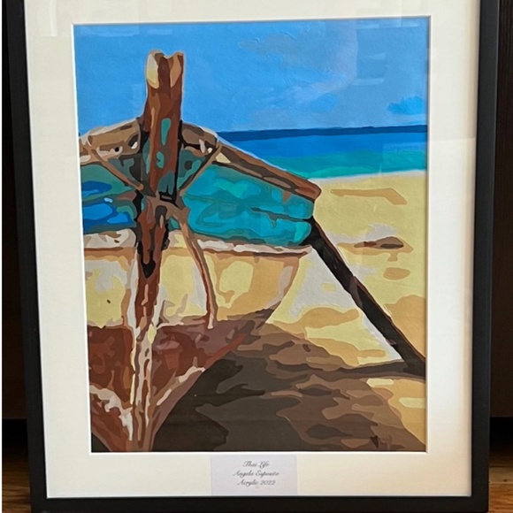 Unframed 16x20 Thai Life Acrylic Painting 2022 - Picture 3 of 4